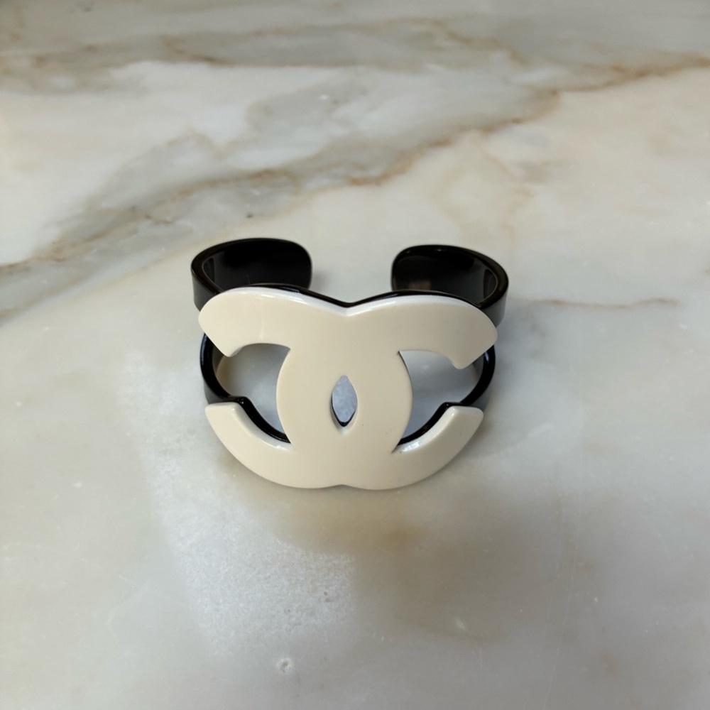 CC Black and White Cuff Bracelet